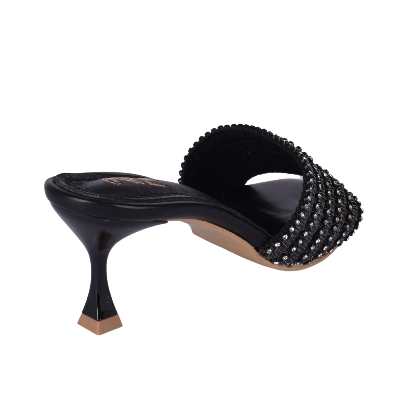 Studded Oval Heeled Mules Melouk