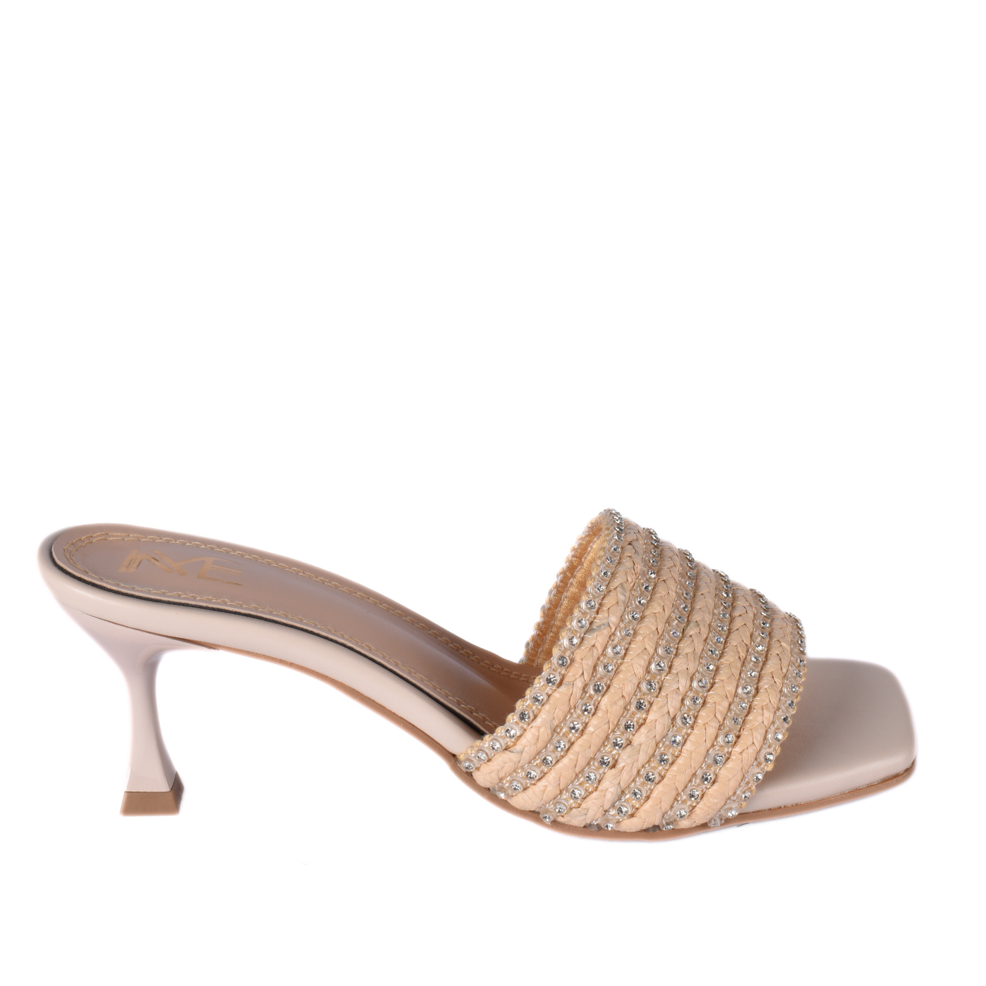 Studded Oval Heeled Mules Melouk