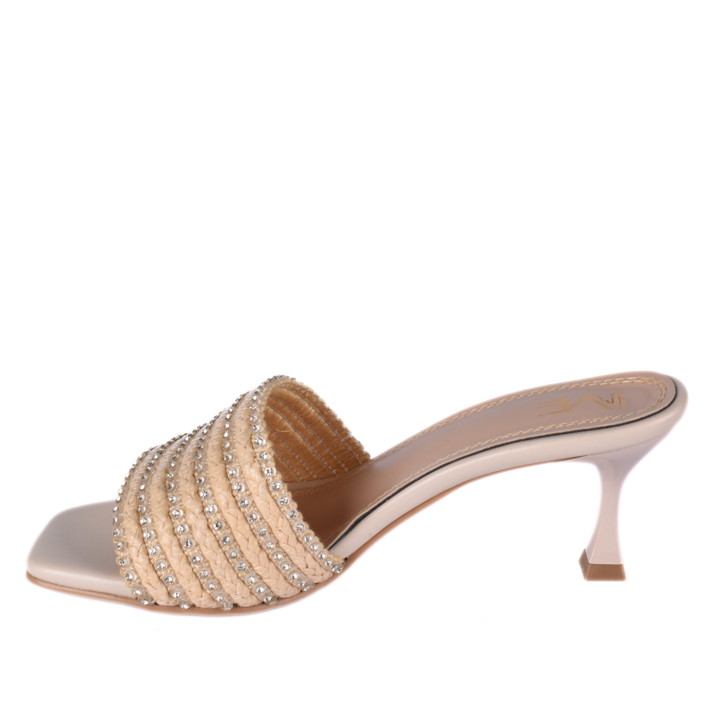 Studded Oval Heeled Mules Melouk