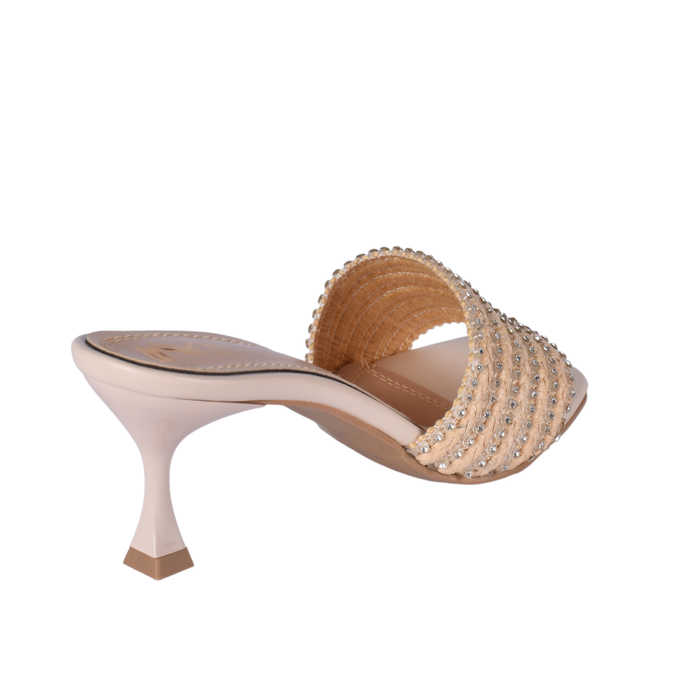Studded Oval Heeled Mules Melouk