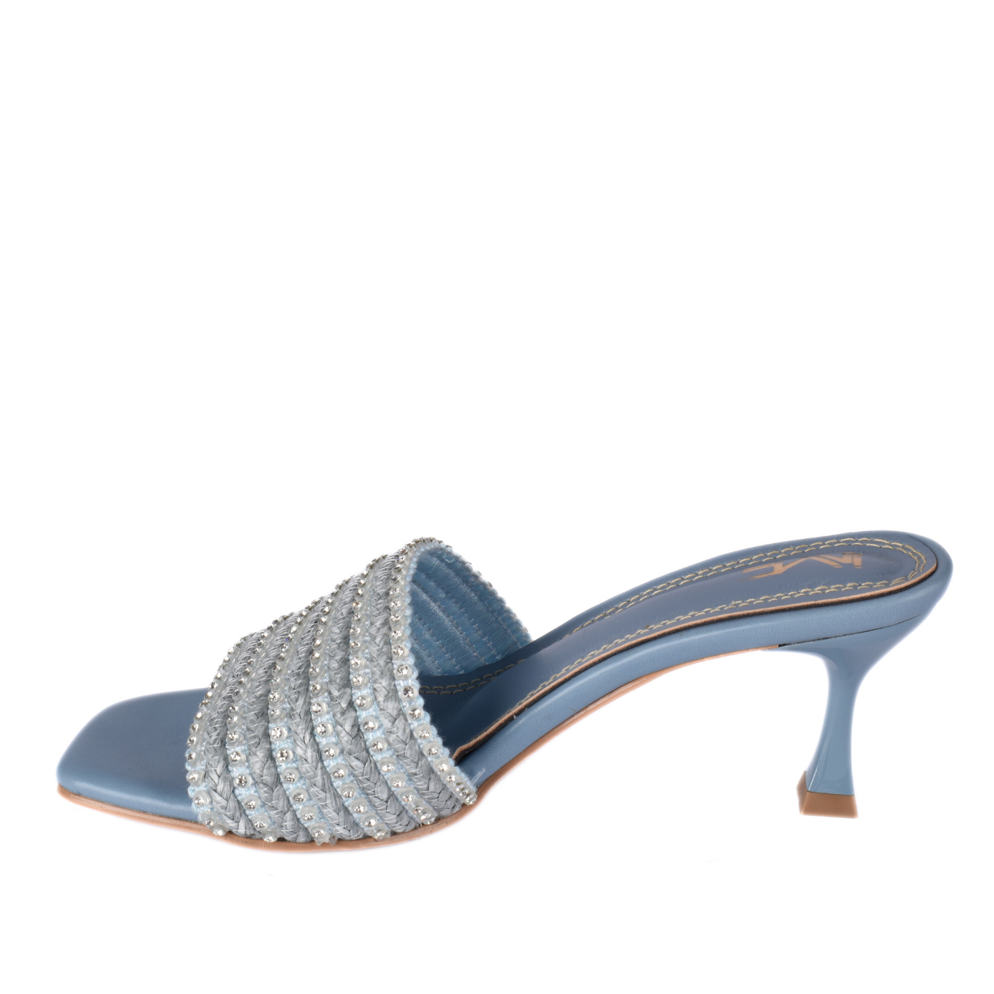Studded Oval Heeled Mules Melouk