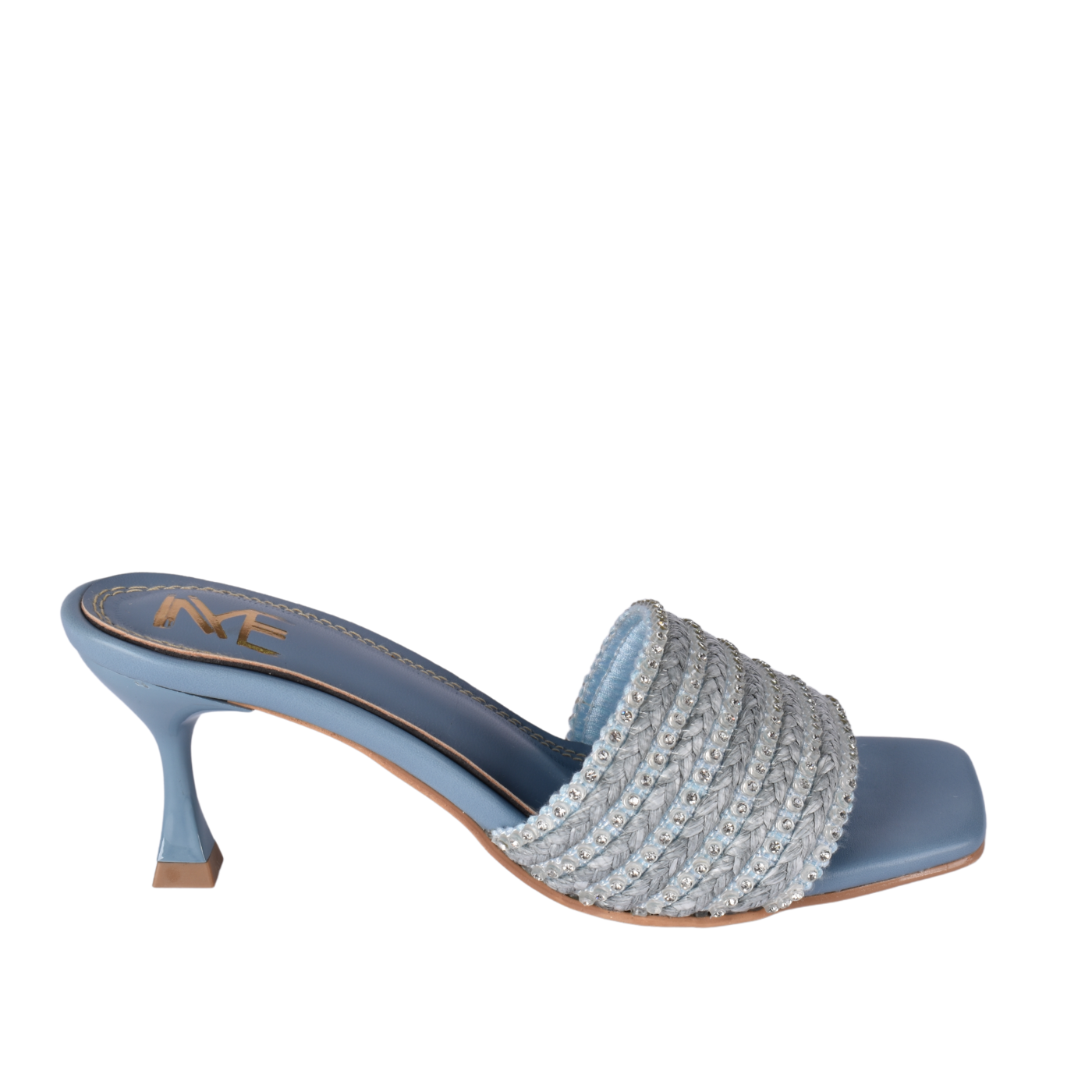 Studded Oval Heeled Mules Melouk