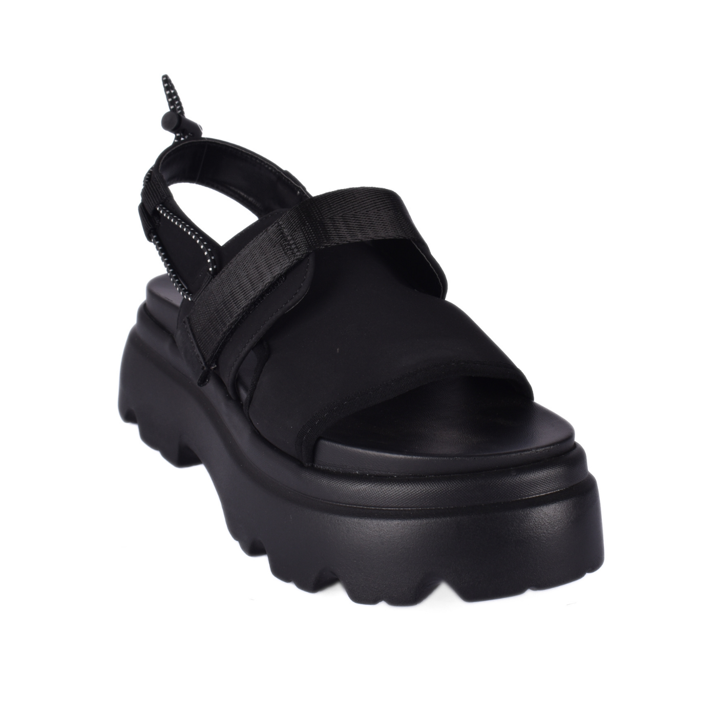 Chunky Platform Sandal With Adjustable Strap Black Melouk
