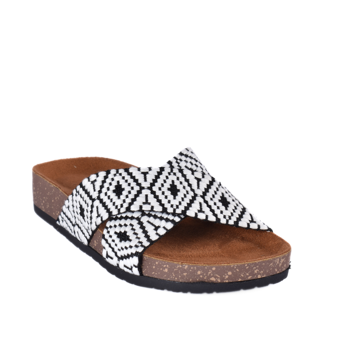Flat Slipper With Details Black Melouk