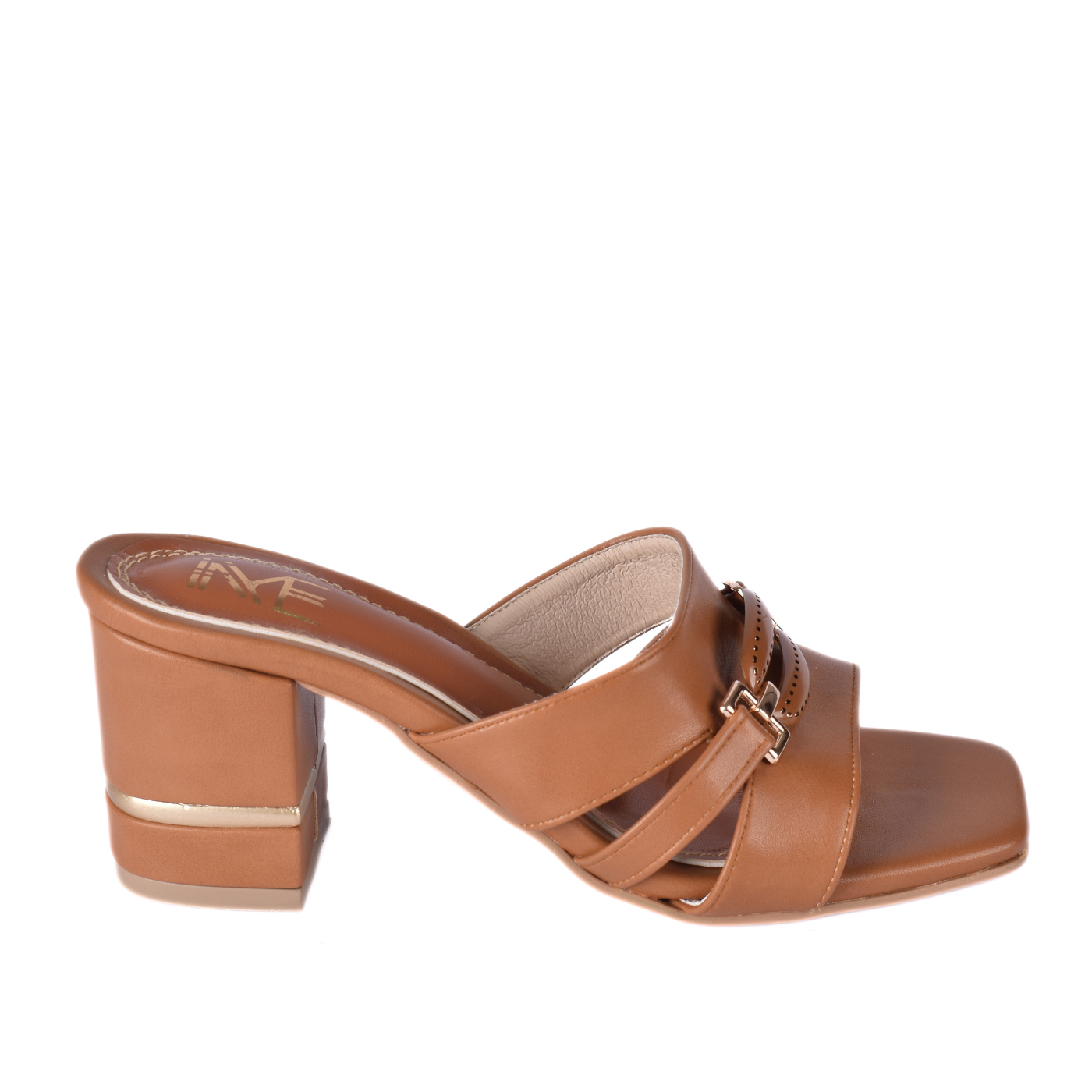 Heeled Black Ring Toe Slippers