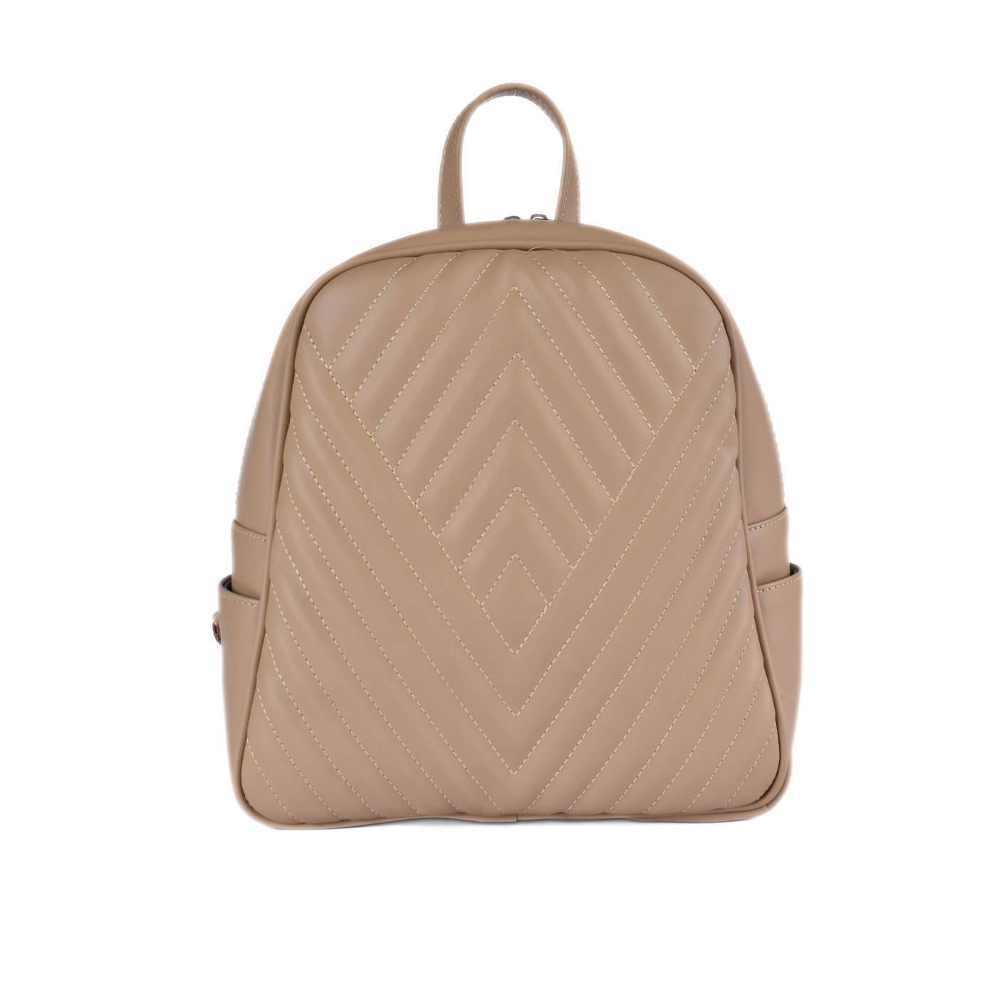 Lined Leather Backpack Bag Coffee Melouk