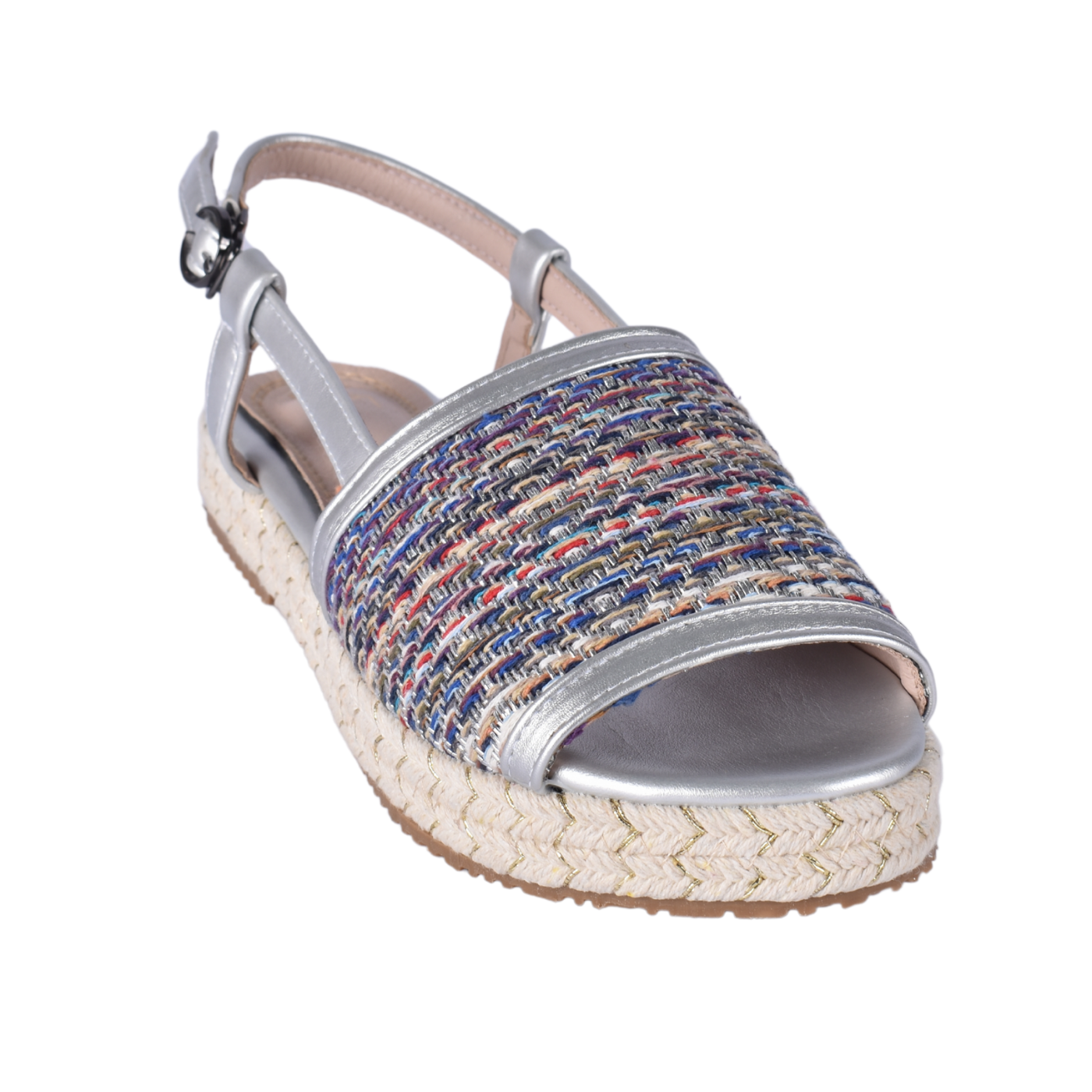 Braided, Beaded & Tassled Buckle Closure Wedge Sandals