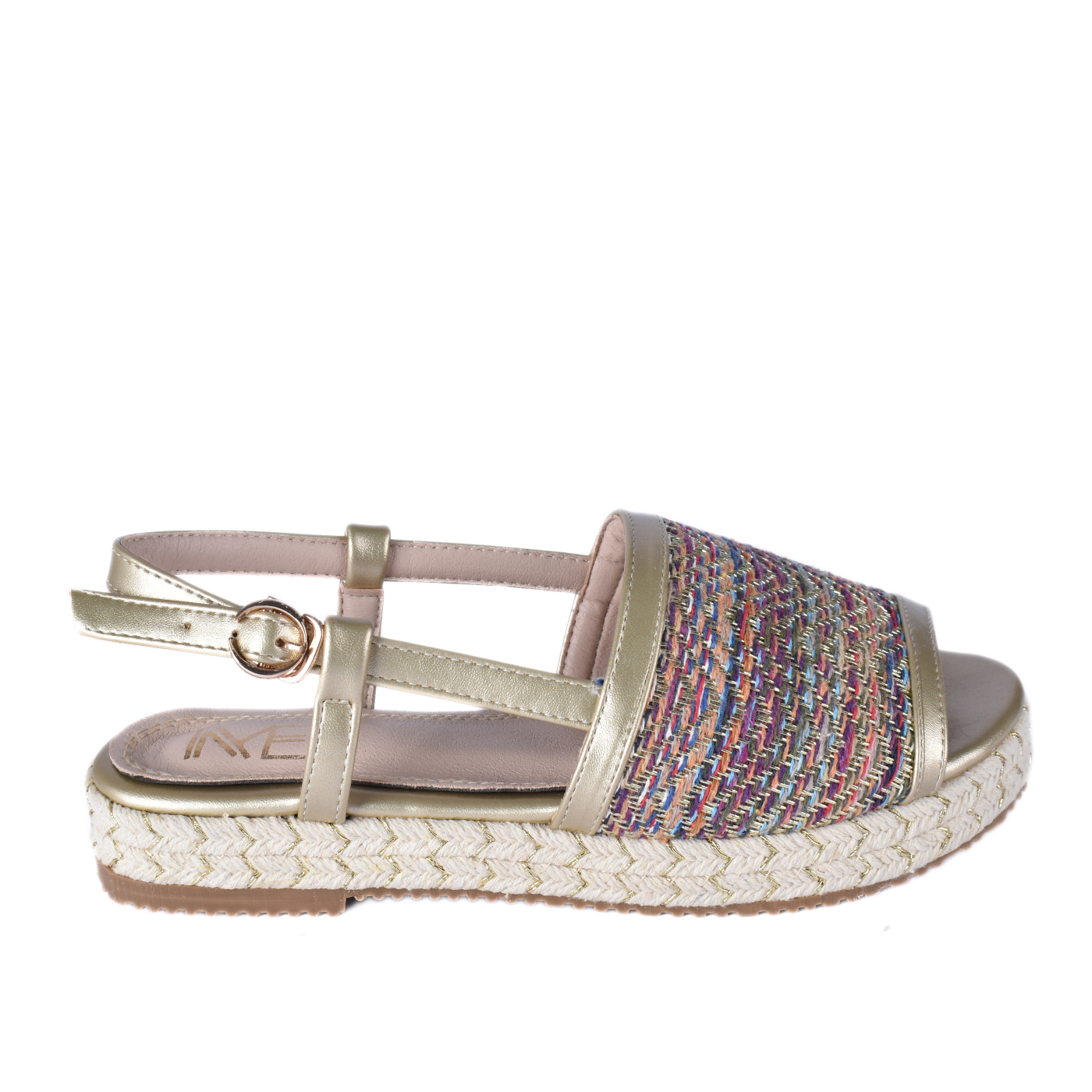 Braided, Beaded & Tassled Buckle Closure Wedge Sandals