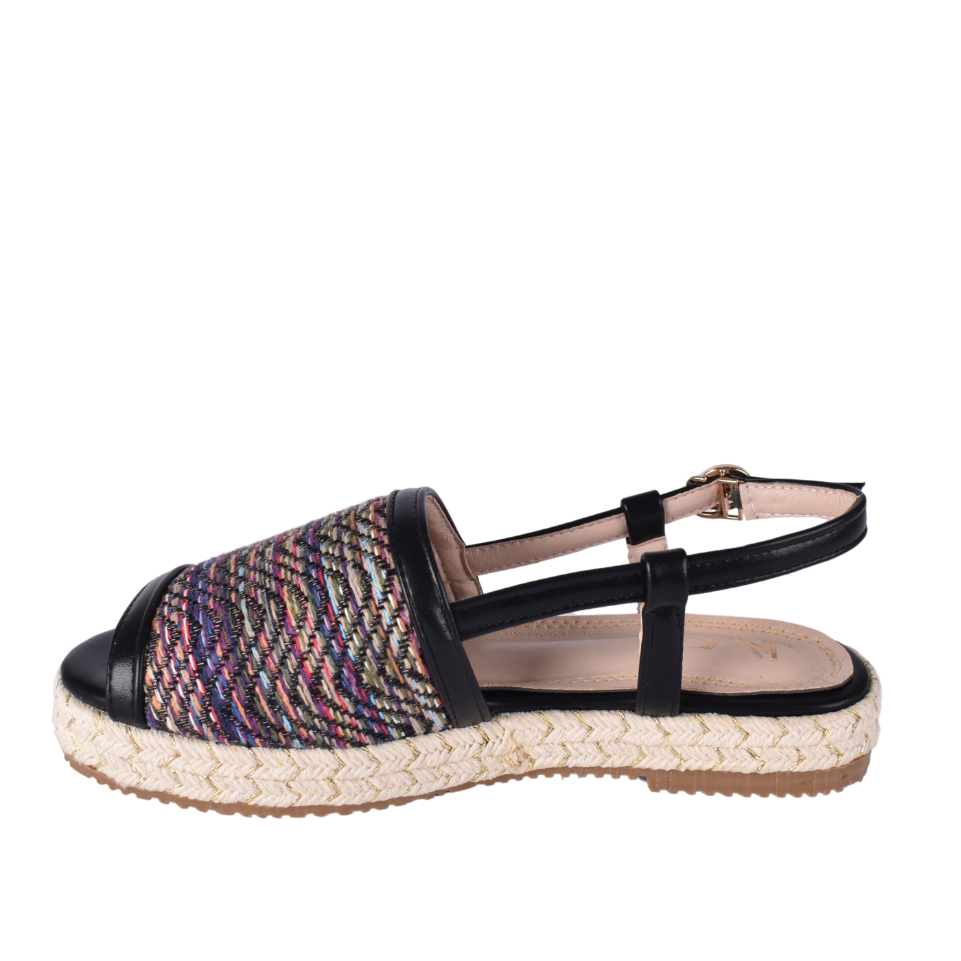 Braided, Beaded & Tassled Buckle Closure Wedge Sandals