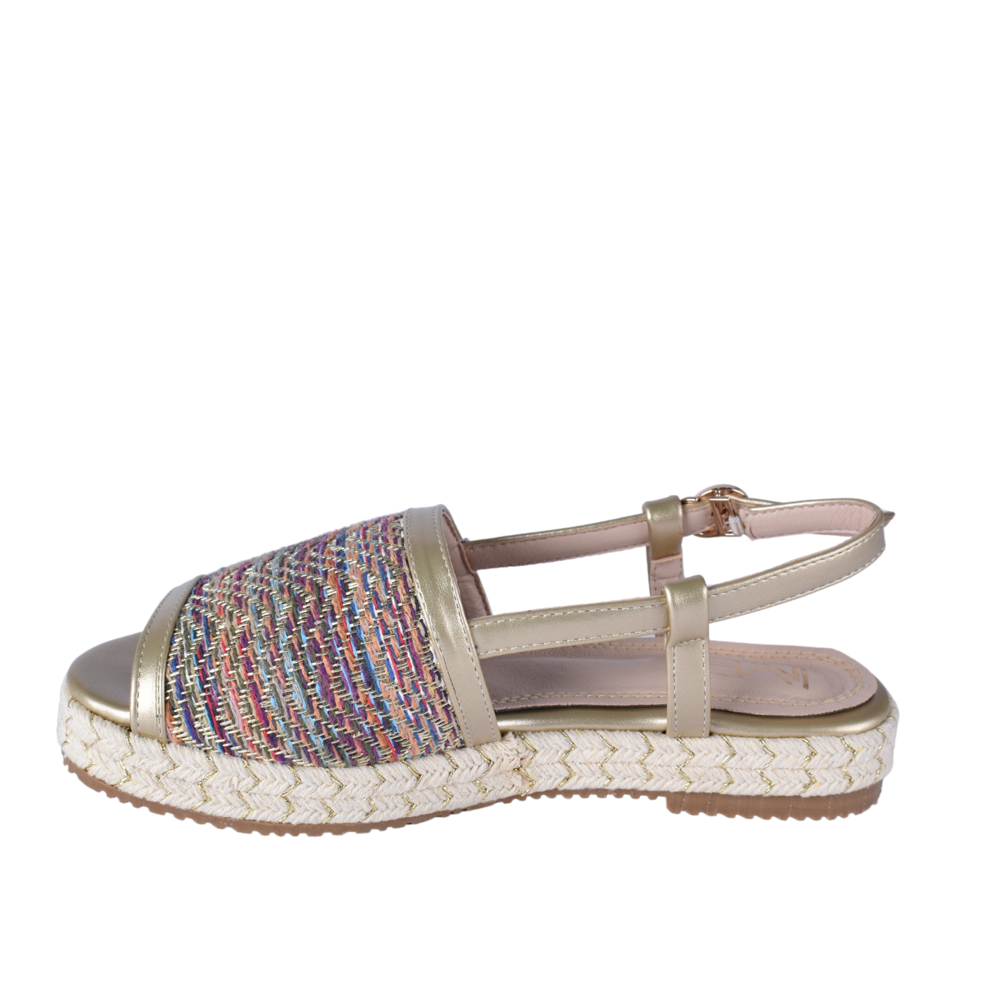 Braided, Beaded & Tassled Buckle Closure Wedge Sandals