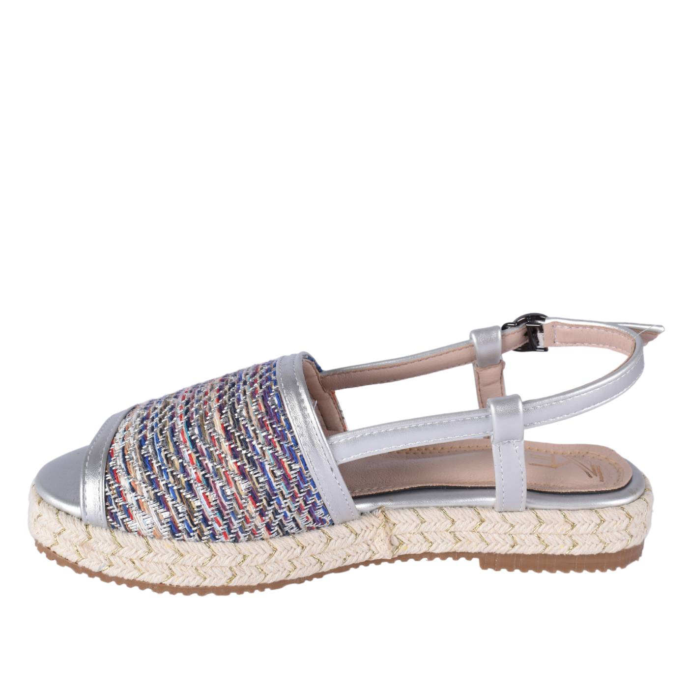 Braided, Beaded & Tassled Buckle Closure Wedge Sandals