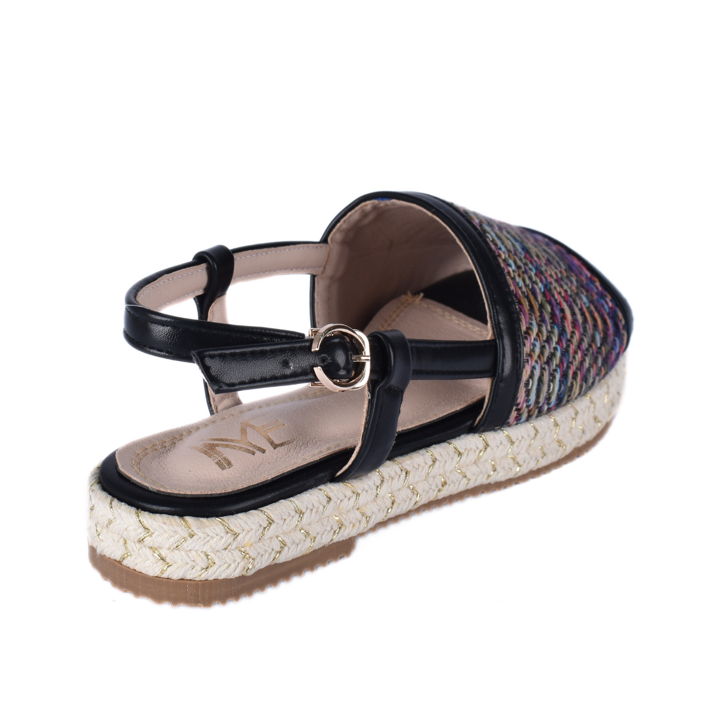 Braided, Beaded & Tassled Buckle Closure Wedge Sandals