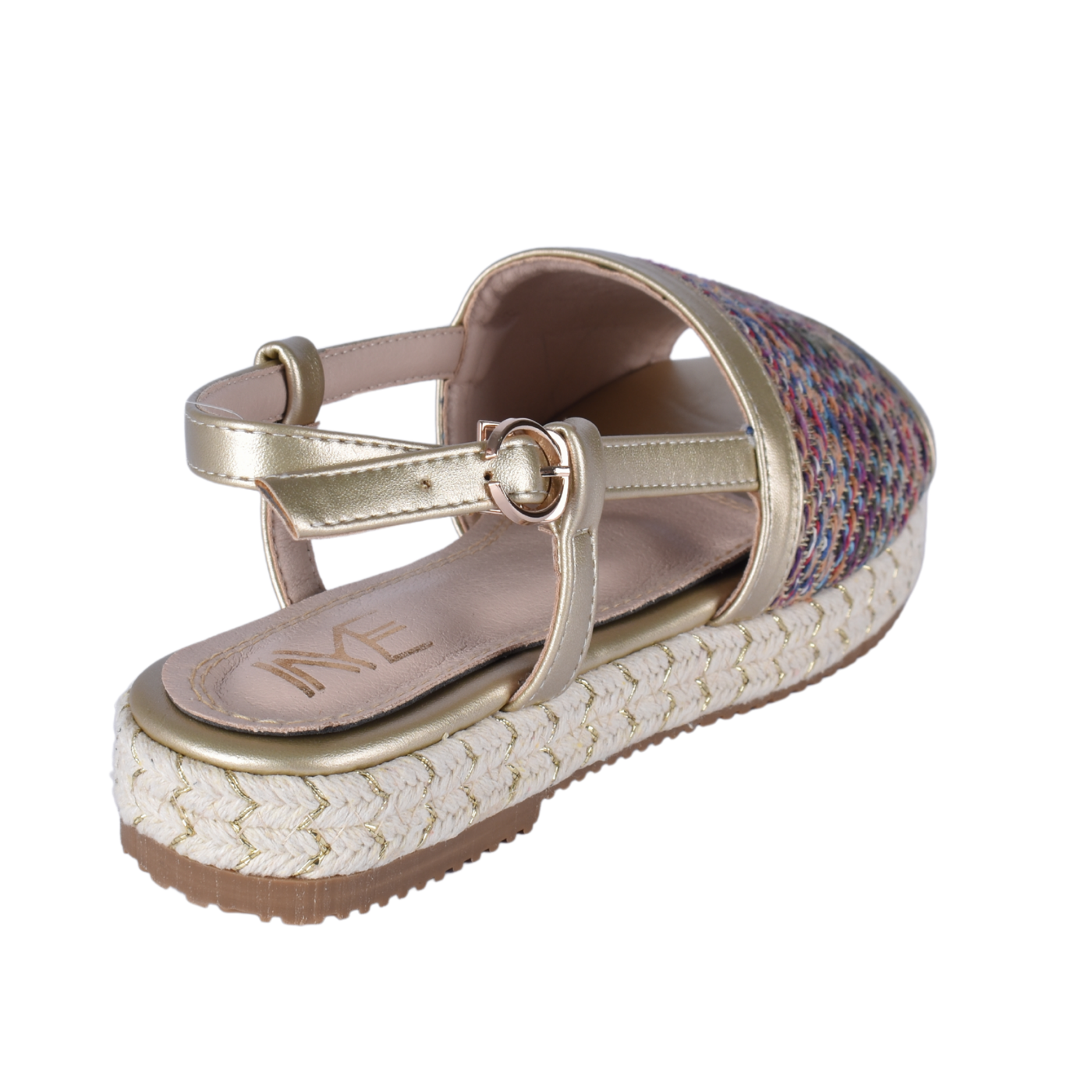 Braided, Beaded & Tassled Buckle Closure Wedge Sandals