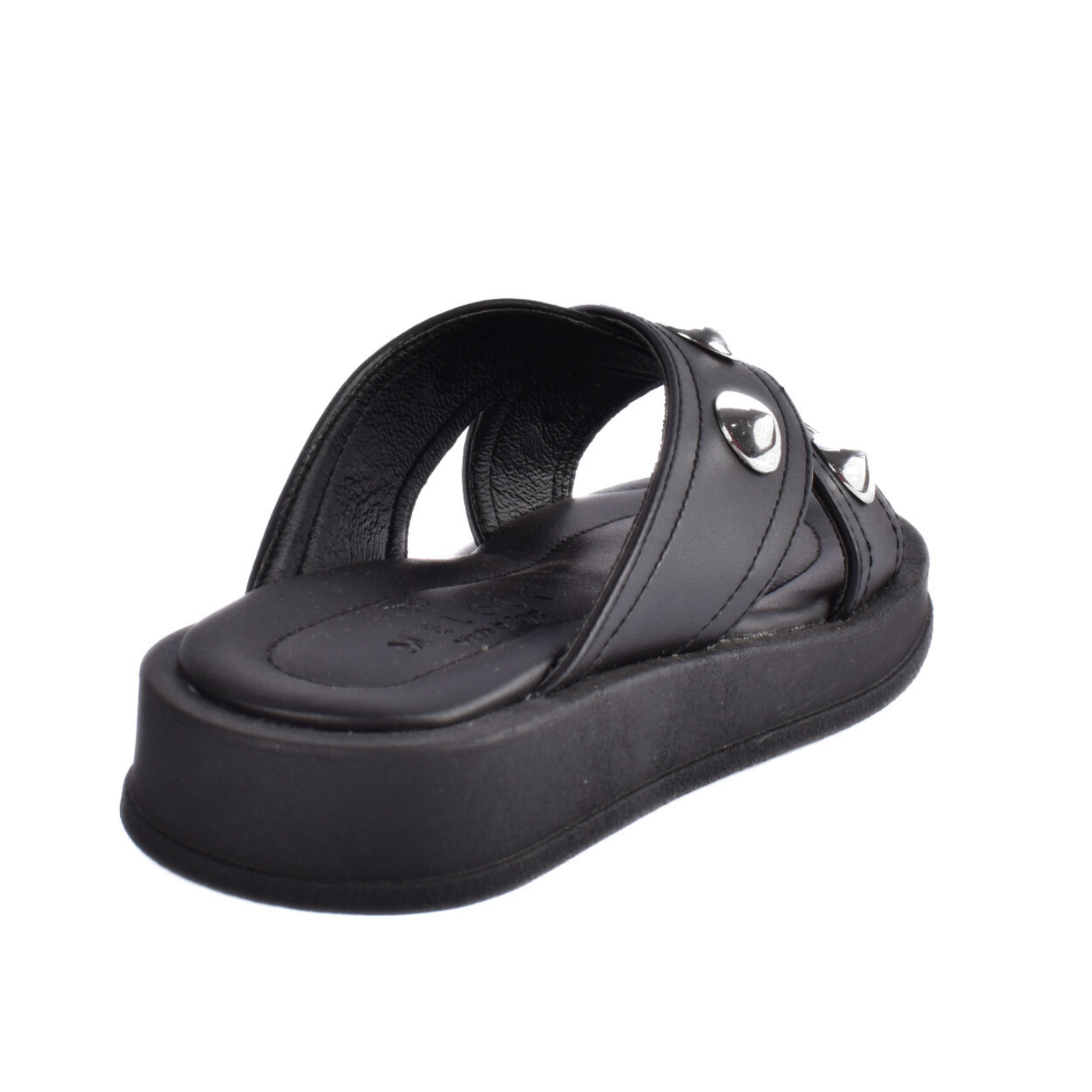 Slide Sandals With Silver Studs Melouk