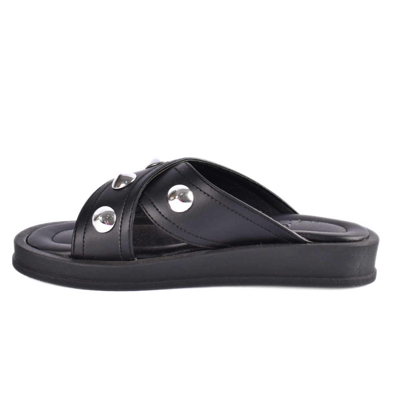 Slide Sandals With Silver Studs Melouk