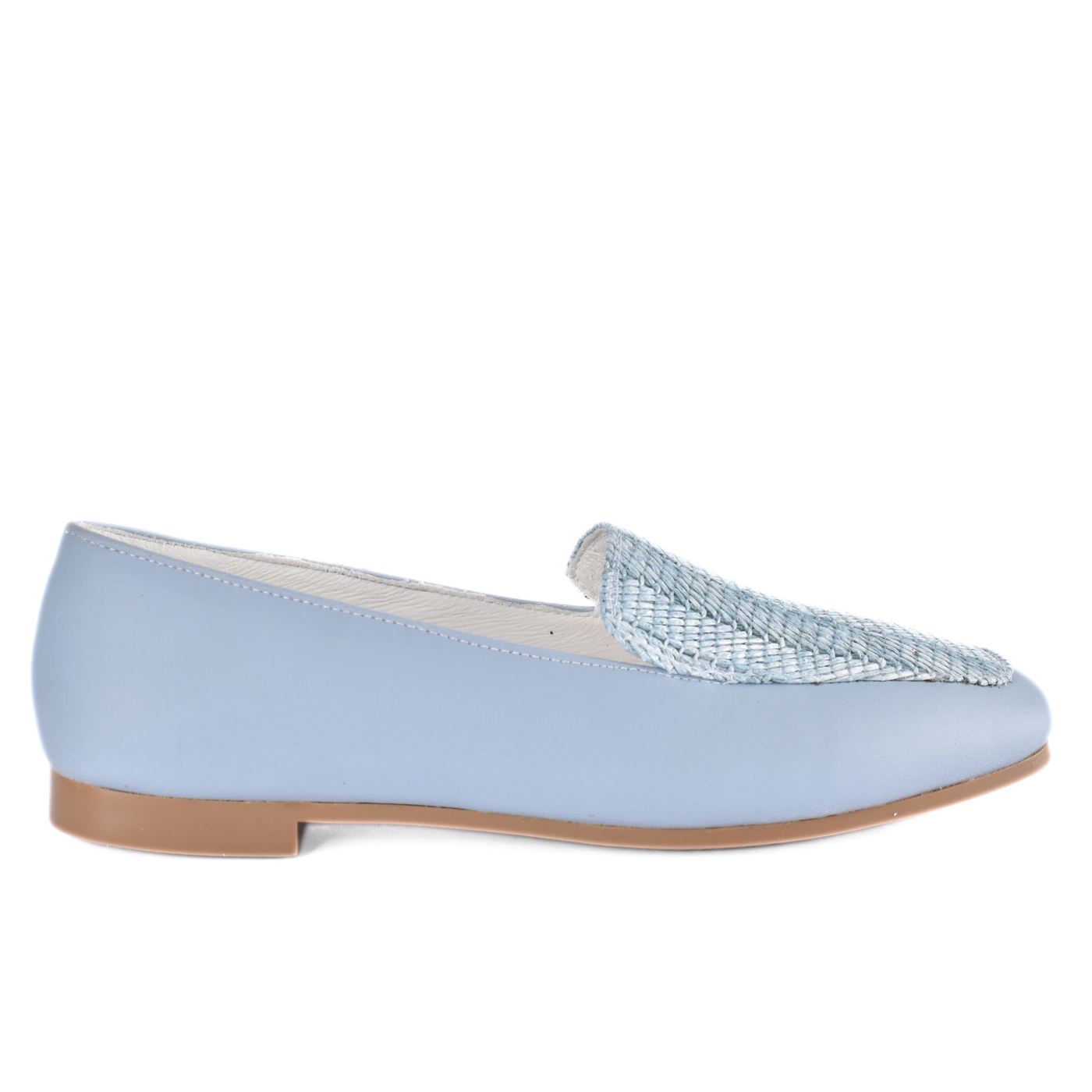 Flat Shoes Textile Stitched With Details Melouk
