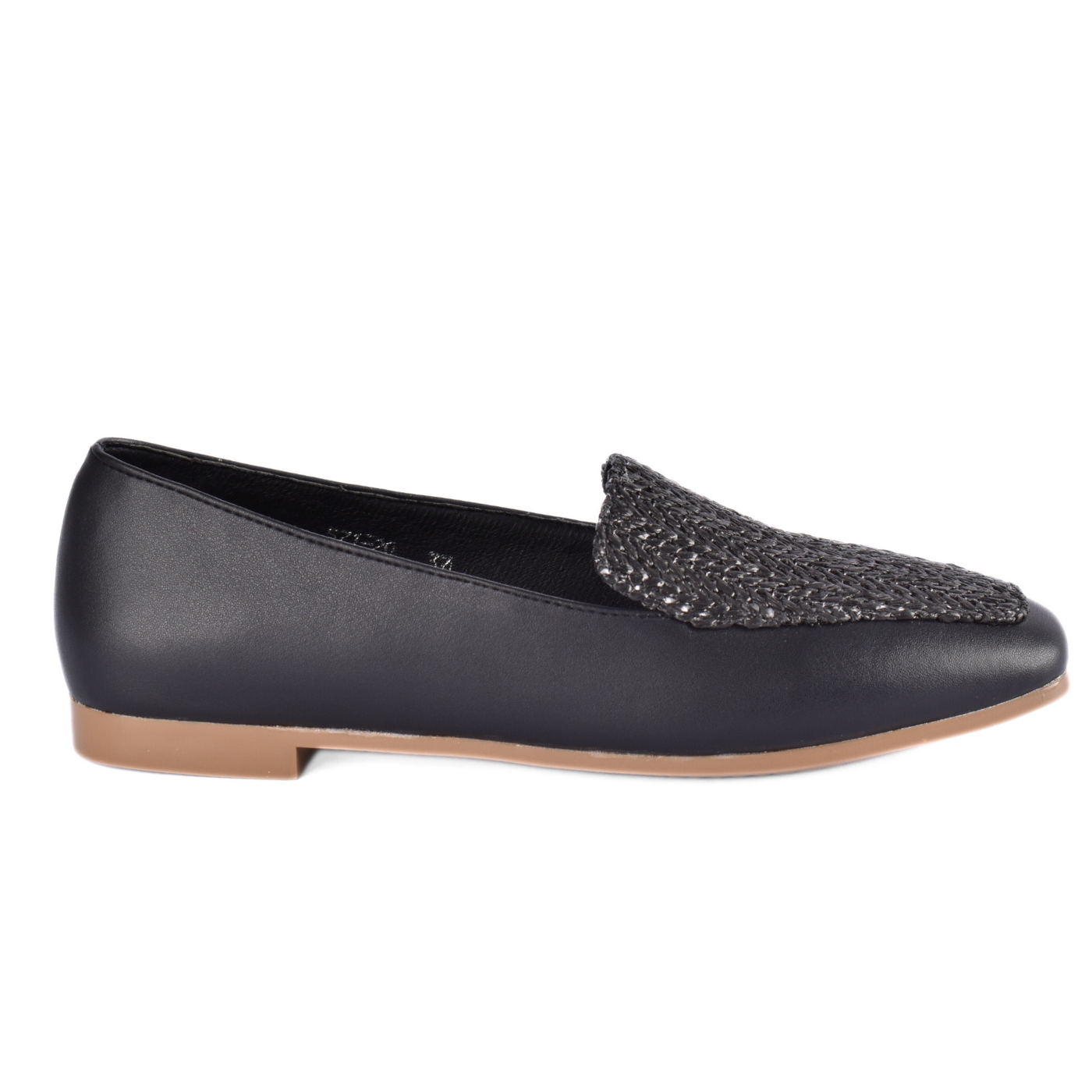 Flat Shoes Textile Stitched With Details Melouk
