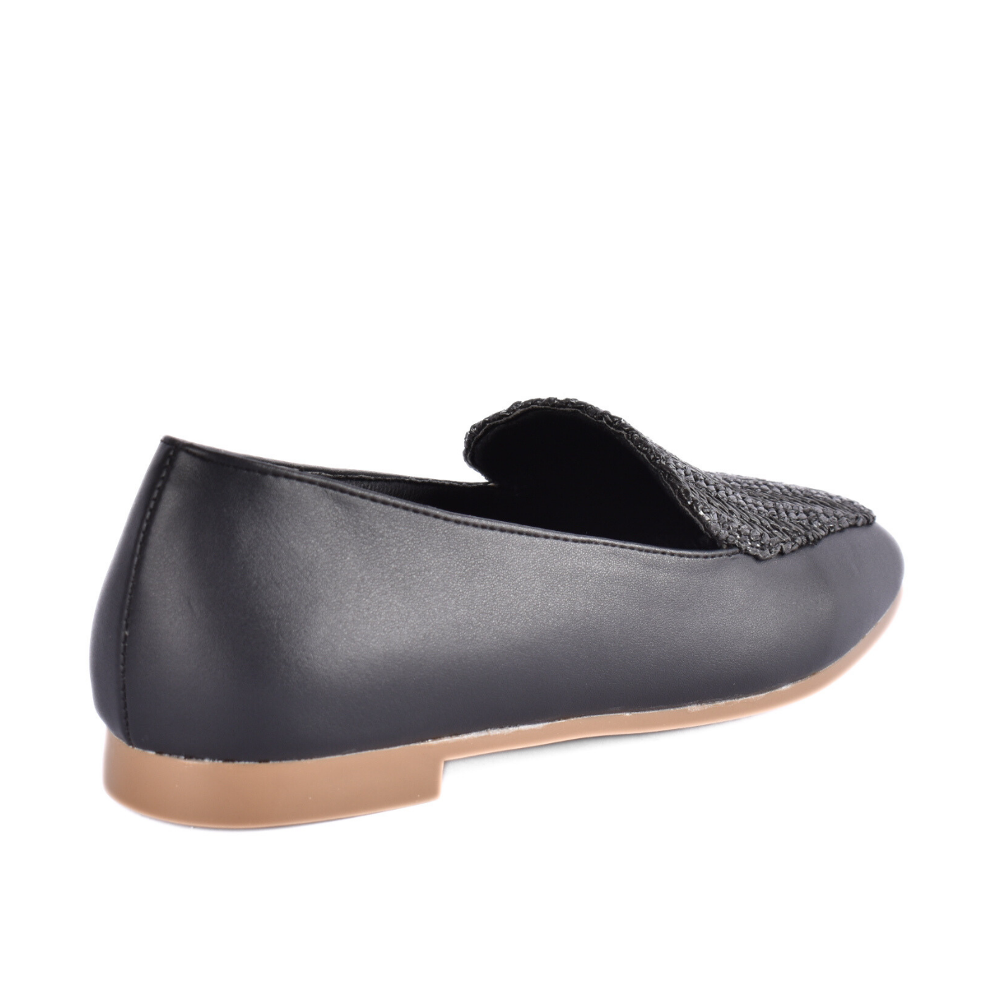 Flat Shoes Textile Stitched With Details Melouk