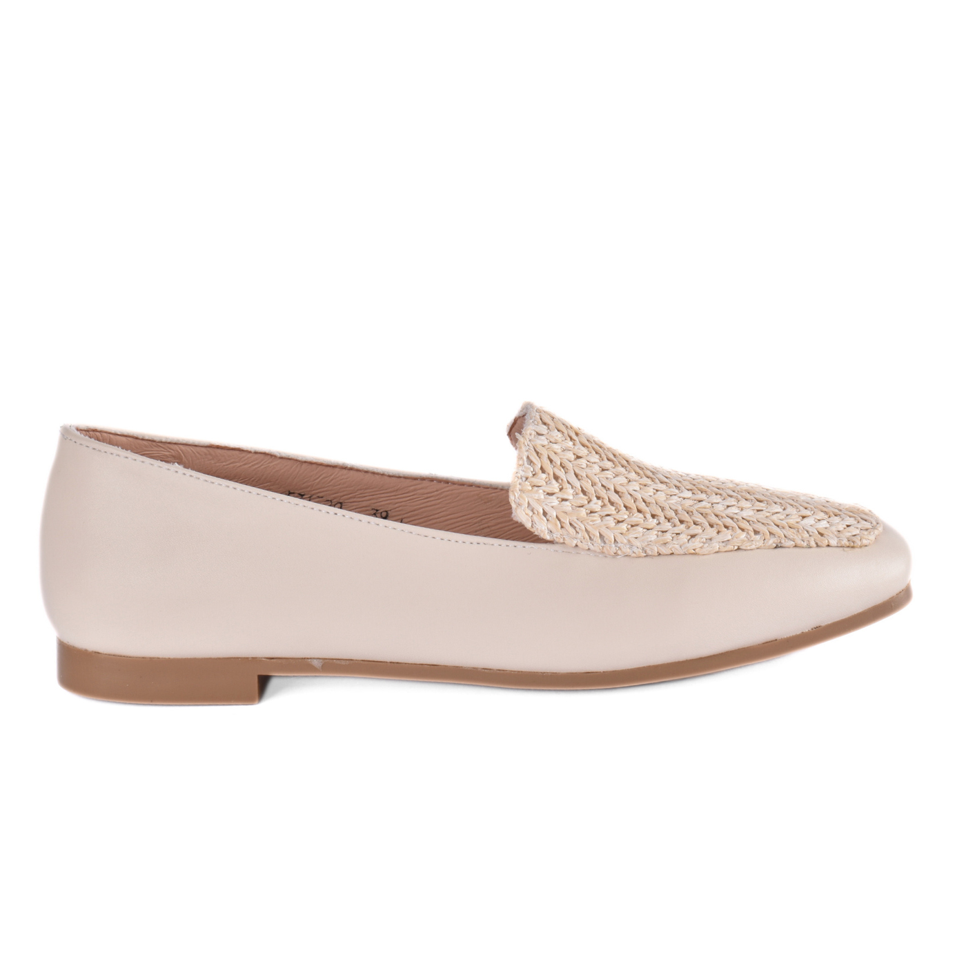 Flat Shoes Textile Stitched With Details Melouk