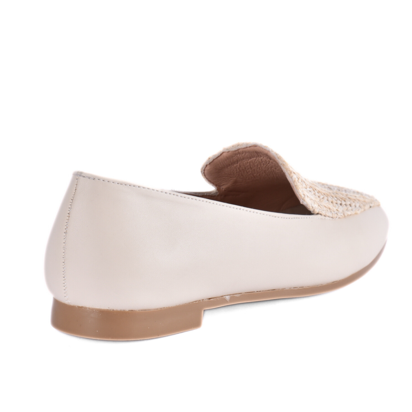Flat Shoes Textile Stitched With Details Melouk