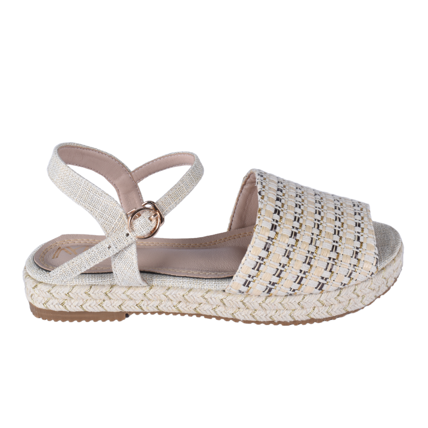 Woven Espadrille Sandal With Ankle Strap Melouk