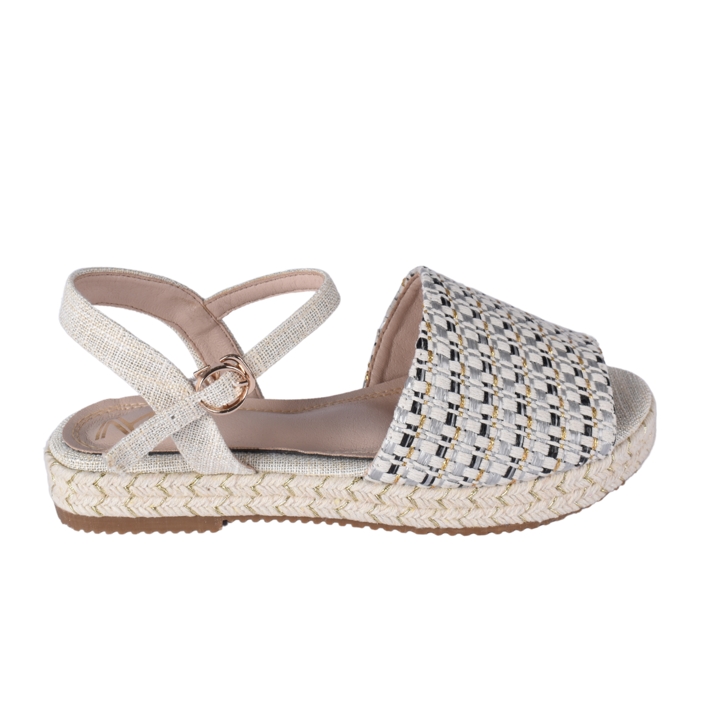 Woven Espadrille Sandal With Ankle Strap Melouk
