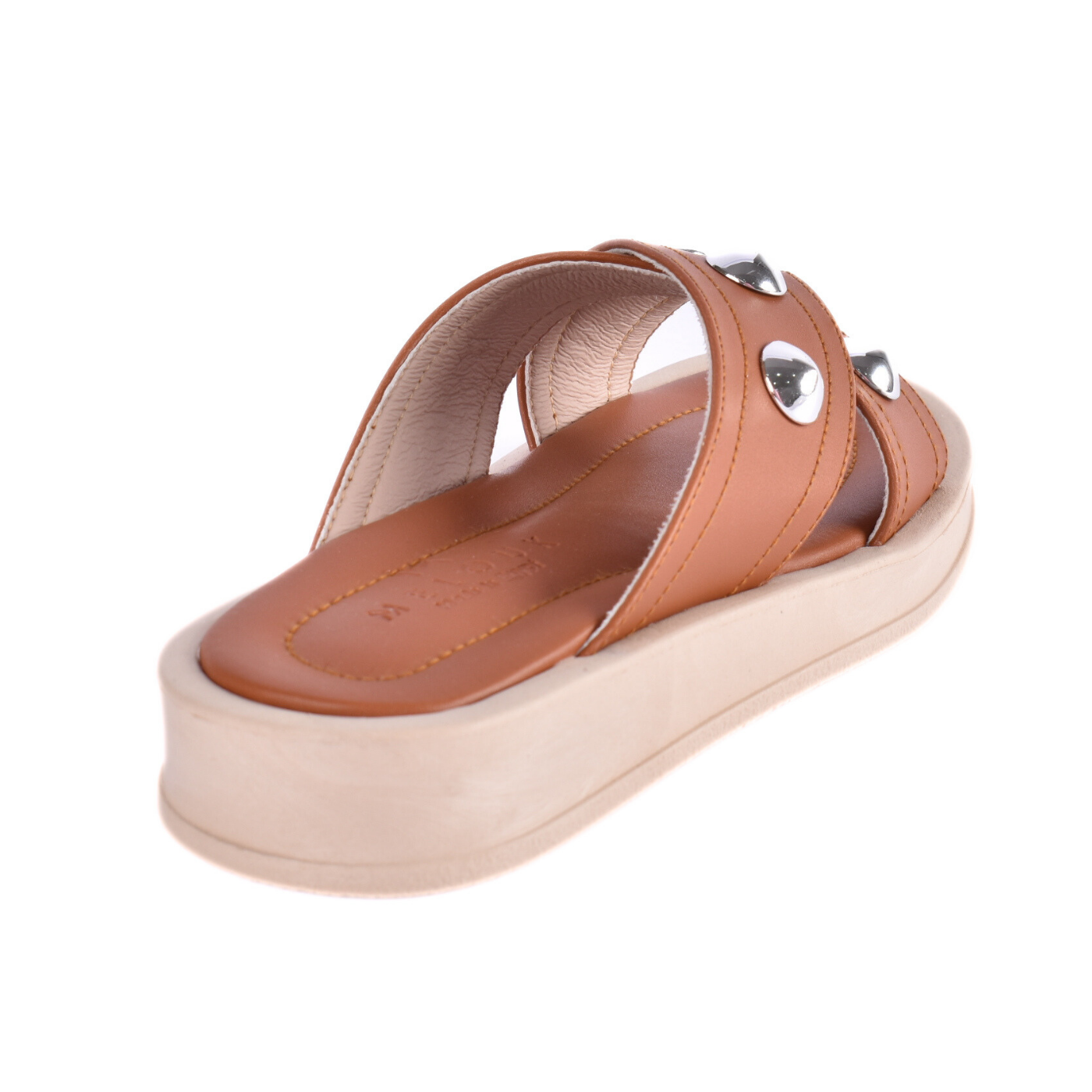 Slide Sandals With Silver Studs Melouk