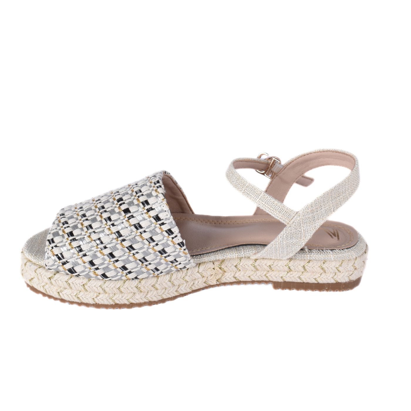 Woven Espadrille Sandal With Ankle Strap Melouk