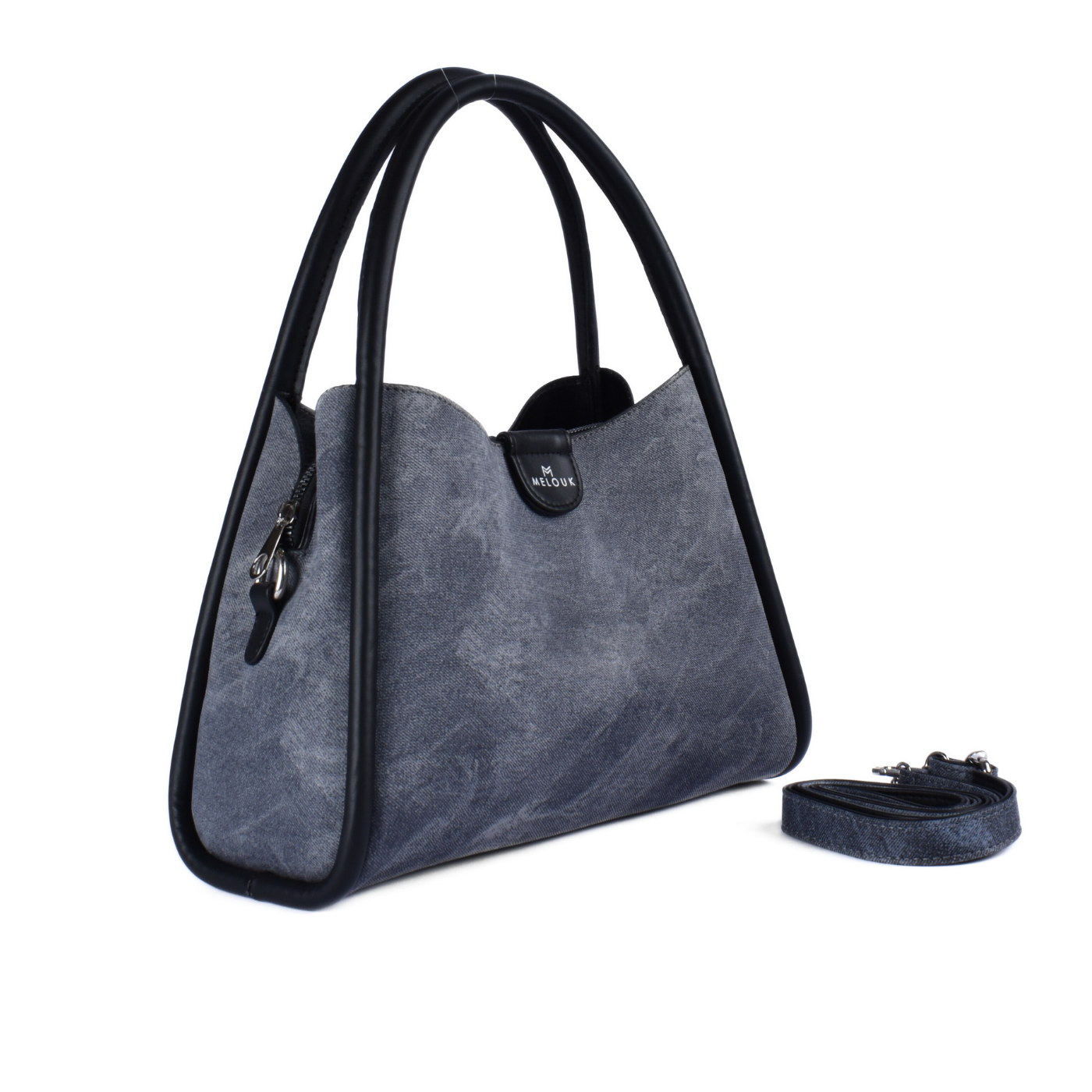 Shades Of Denim Blue Shoulder Bag Melouk