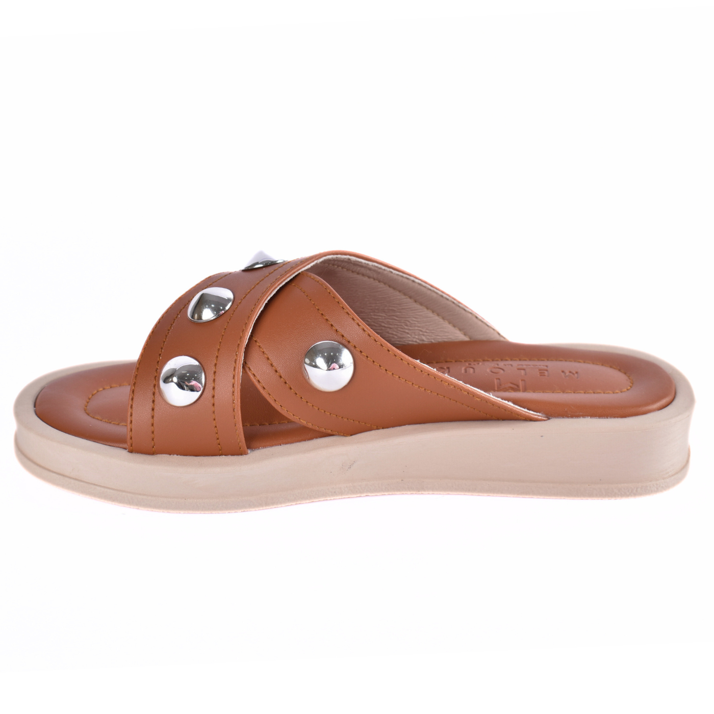 Slide Sandals With Silver Studs Melouk