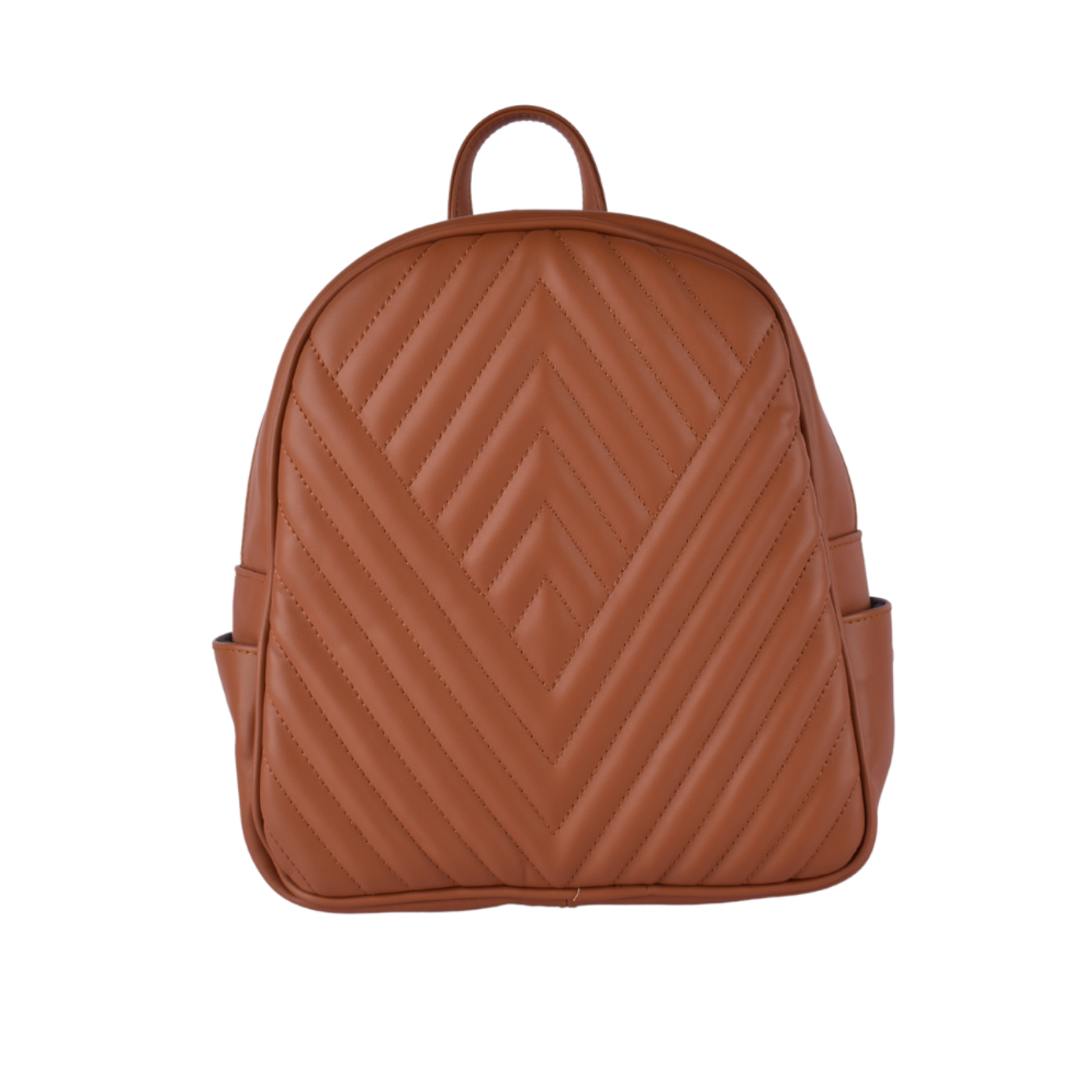 Lined Leather Backpack Bag Havana Melouk