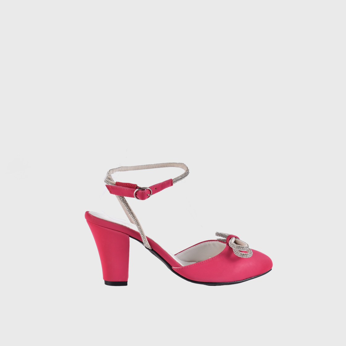 Ankle Strap Fuchsia High Heeled Sandal