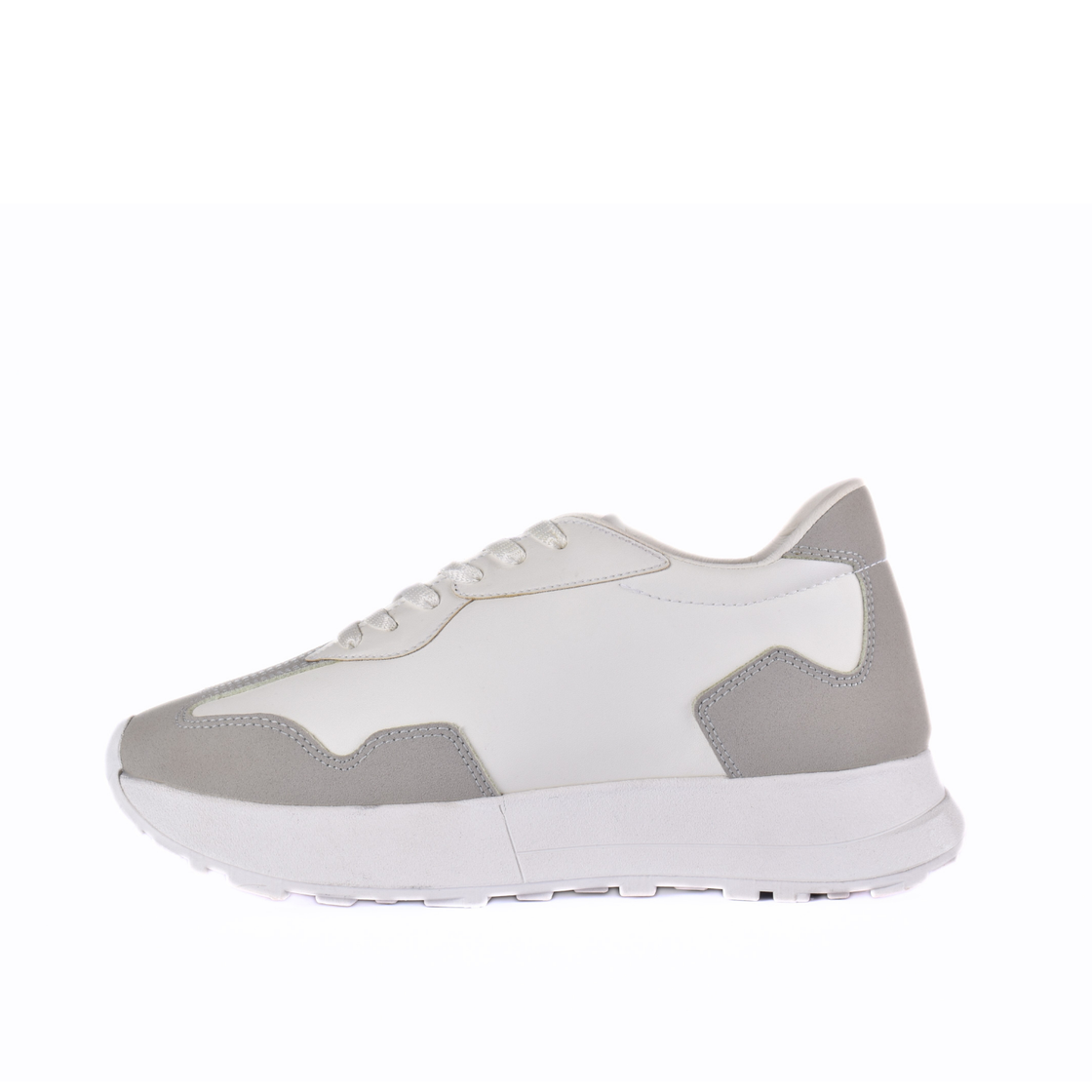 Leather White Midsole Sneakers