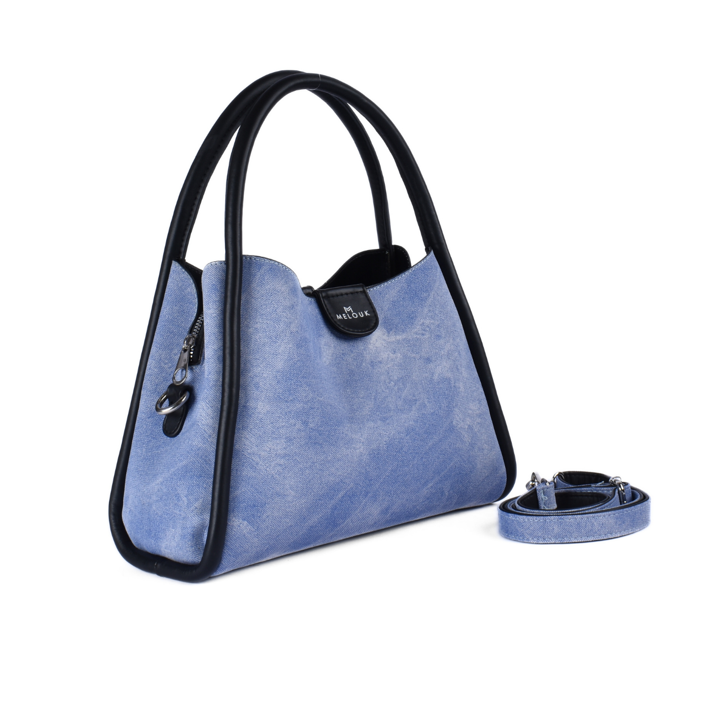Shades Of Denim Blue Shoulder Bag Melouk