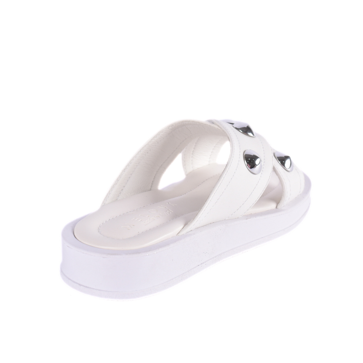 Slide Sandals With Silver Studs Melouk