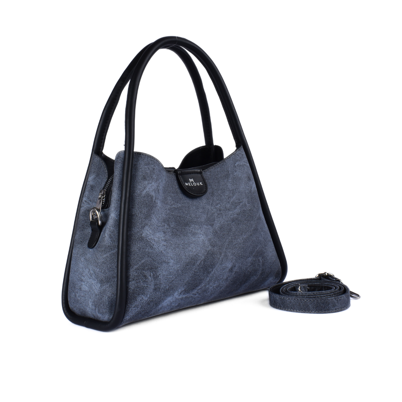 Shades Of Denim Blue Shoulder Bag Melouk