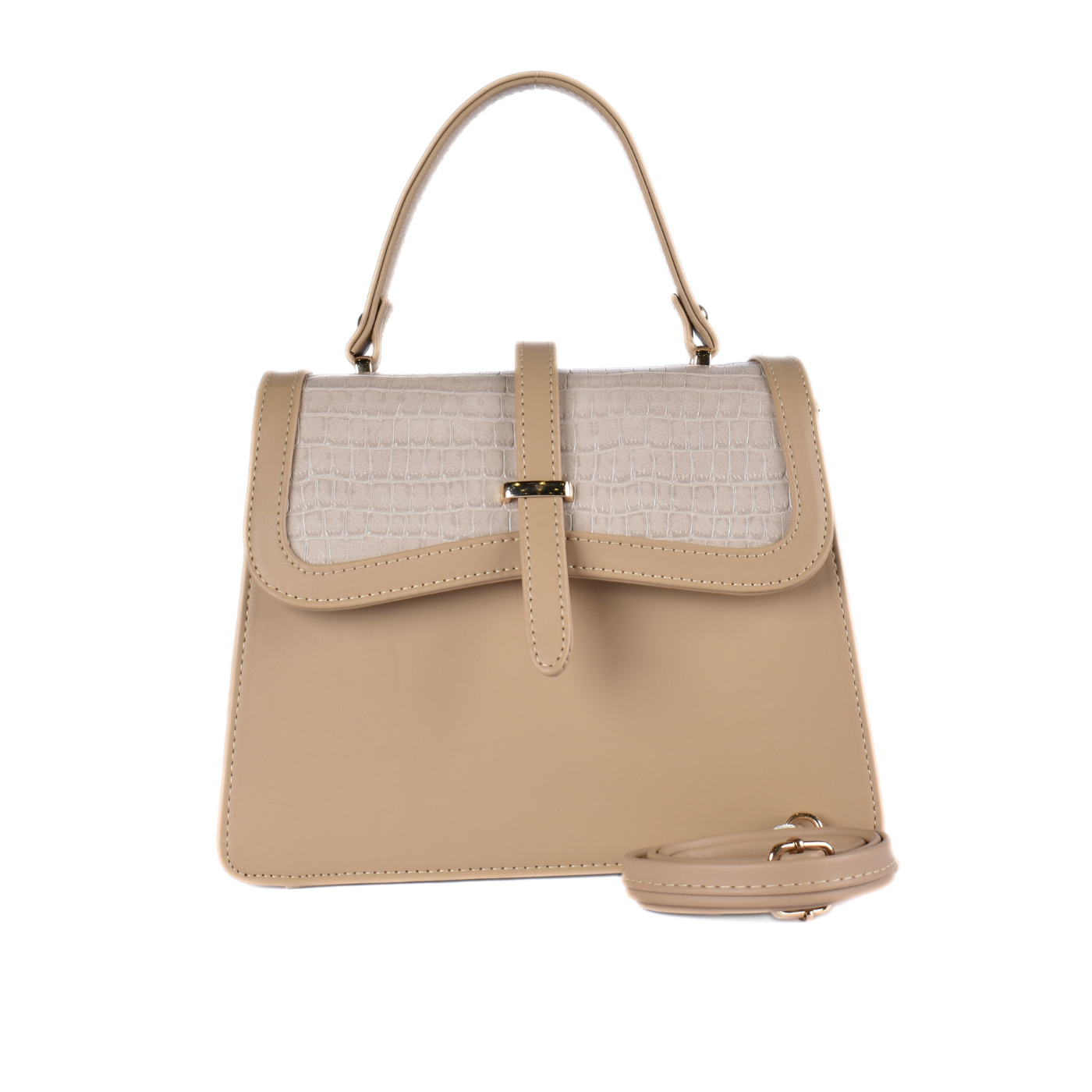 Classic Leather Handbag Coffee Melouk