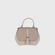 Beige Leather Bag With Handle