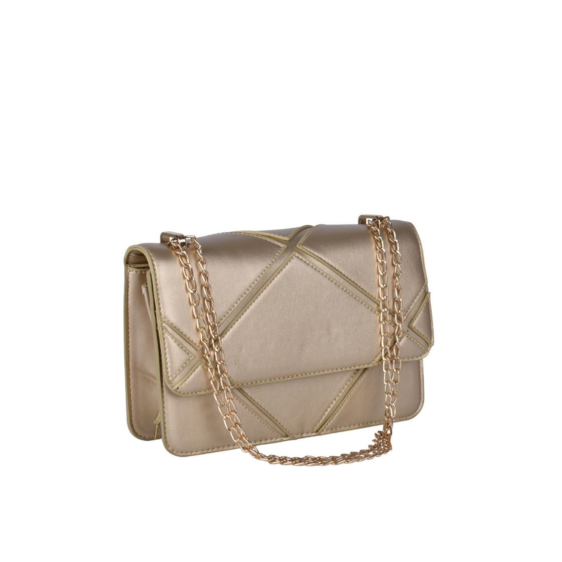 Leather Shoulder Bag With Chain