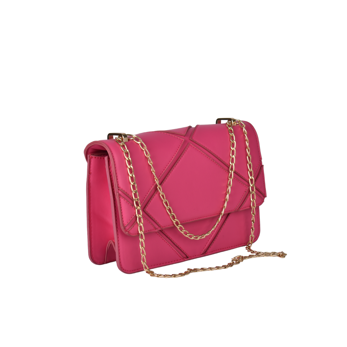 Leather Shoulder Bag With Chain