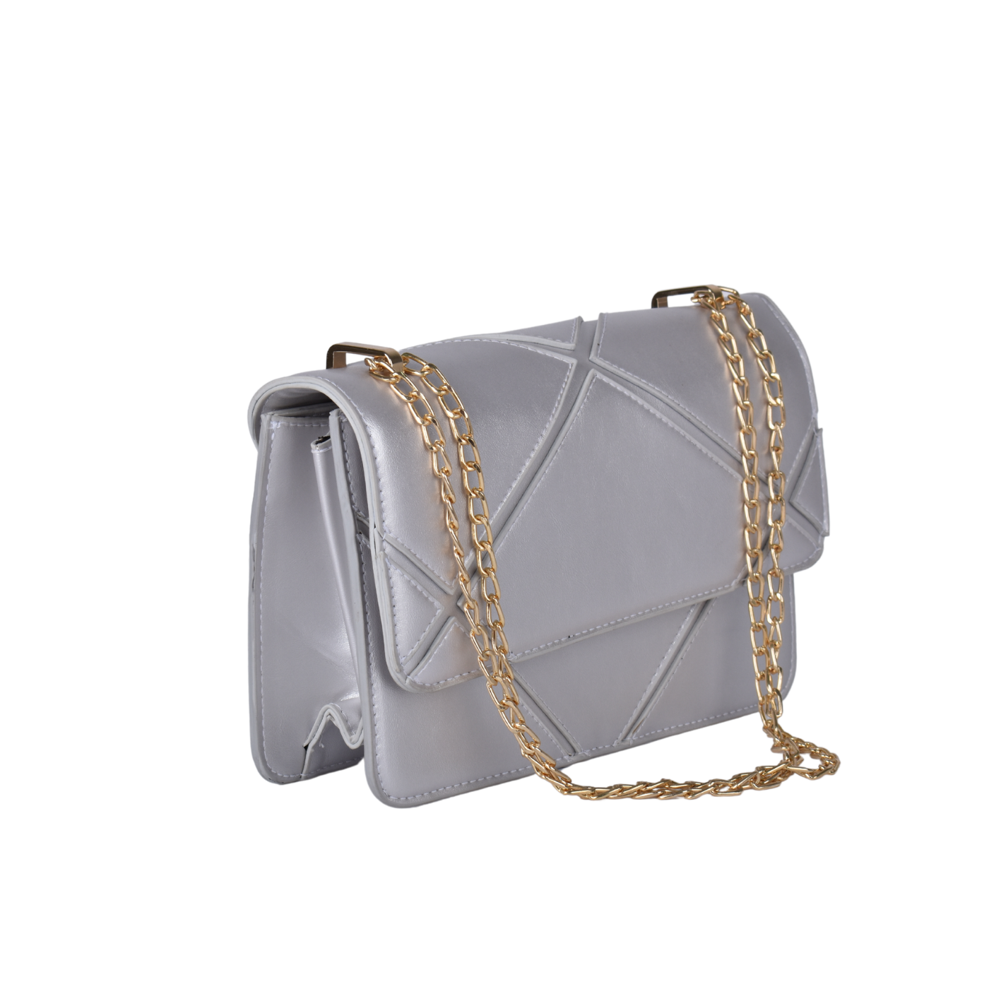 Leather Shoulder Bag With Chain