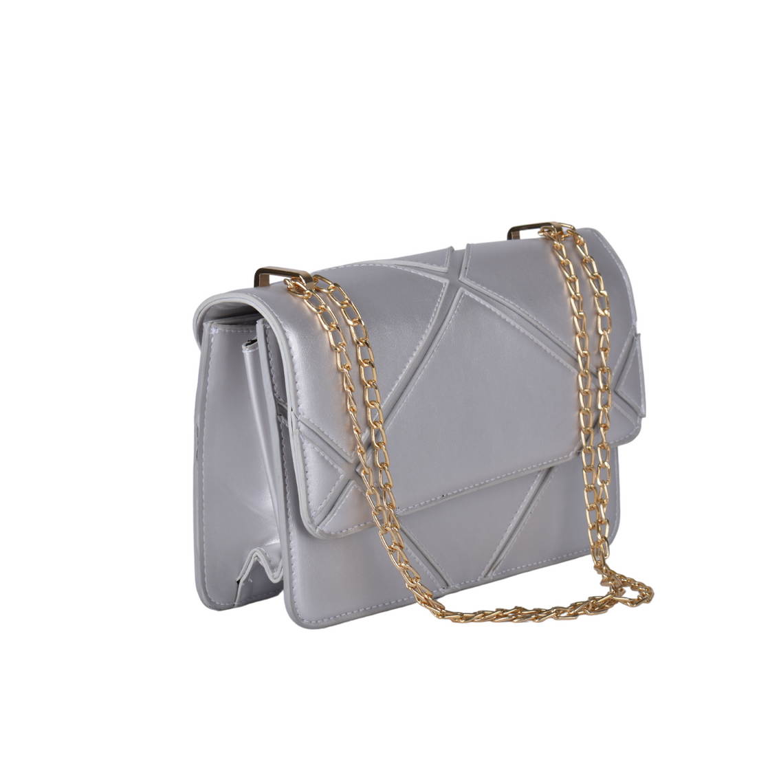 Leather Shoulder Bag With Chain