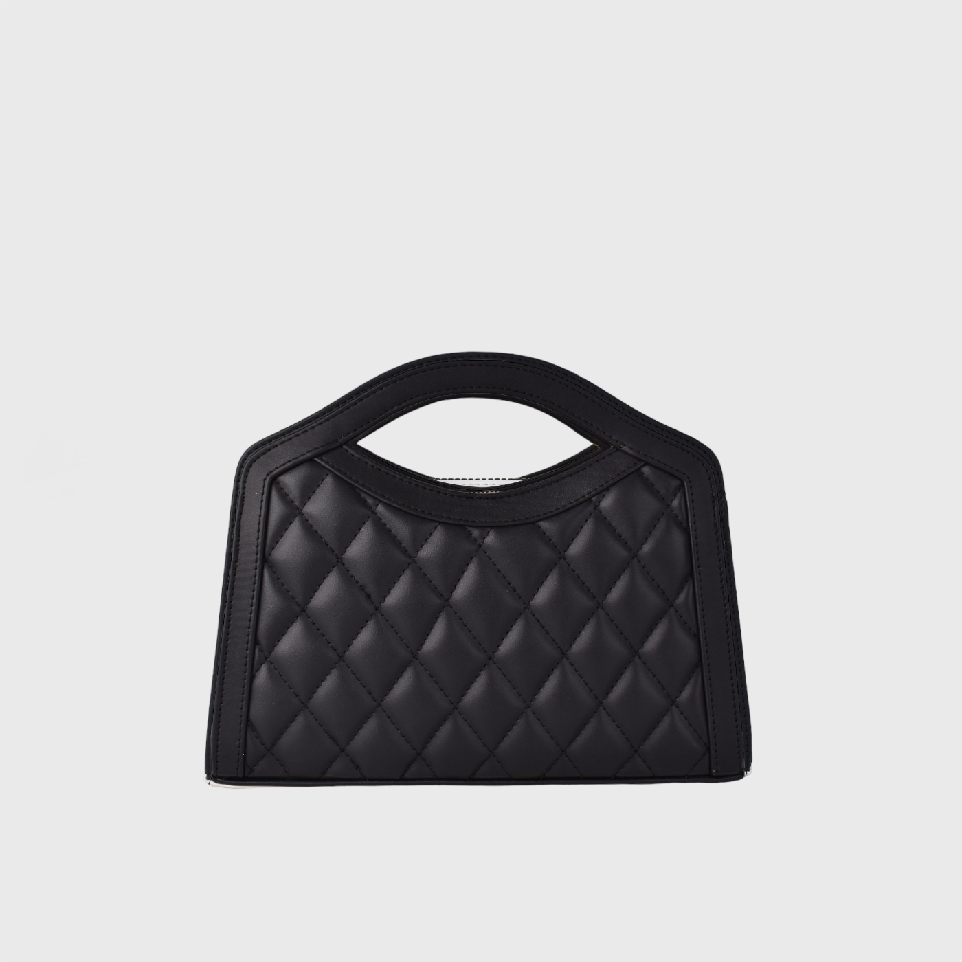 Lined Leather Clutch Bag Black Melouk