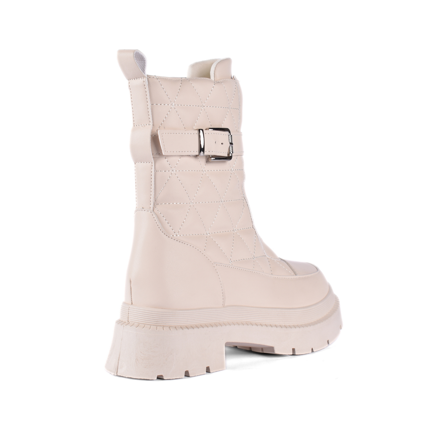 Fashion Leather Half Boots With Zipper Melouk