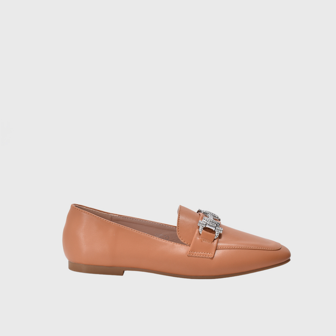 Sqaured Toecap Slip-On Loafers Havana