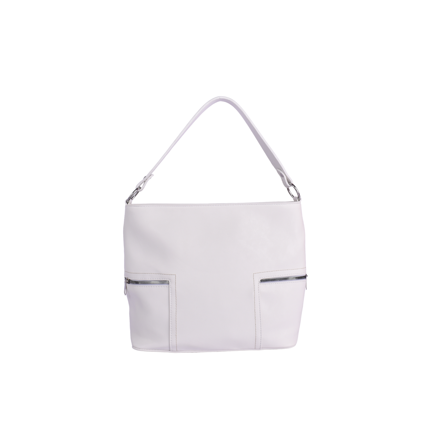 Black Basic Shoulder Bag with Zipper