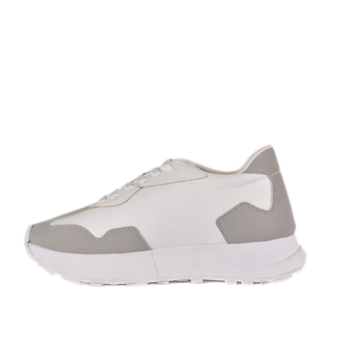 Leather White Midsole Sneakers