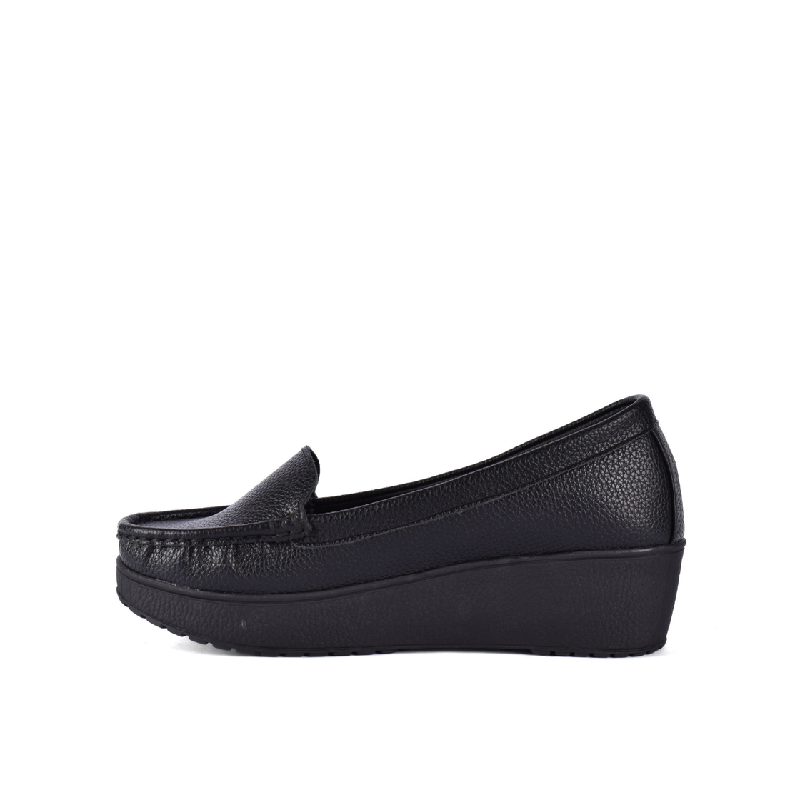 Basic Leather Shoe with Elastic Side