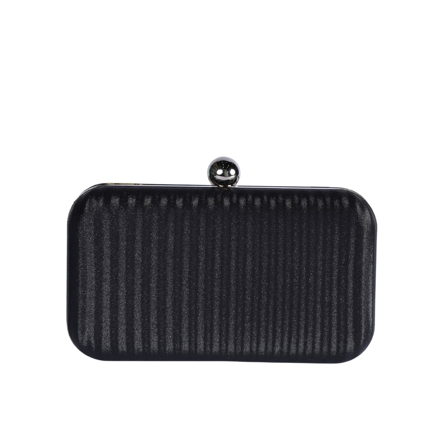Clutch With Vertical Ripple Texture Black Melouk