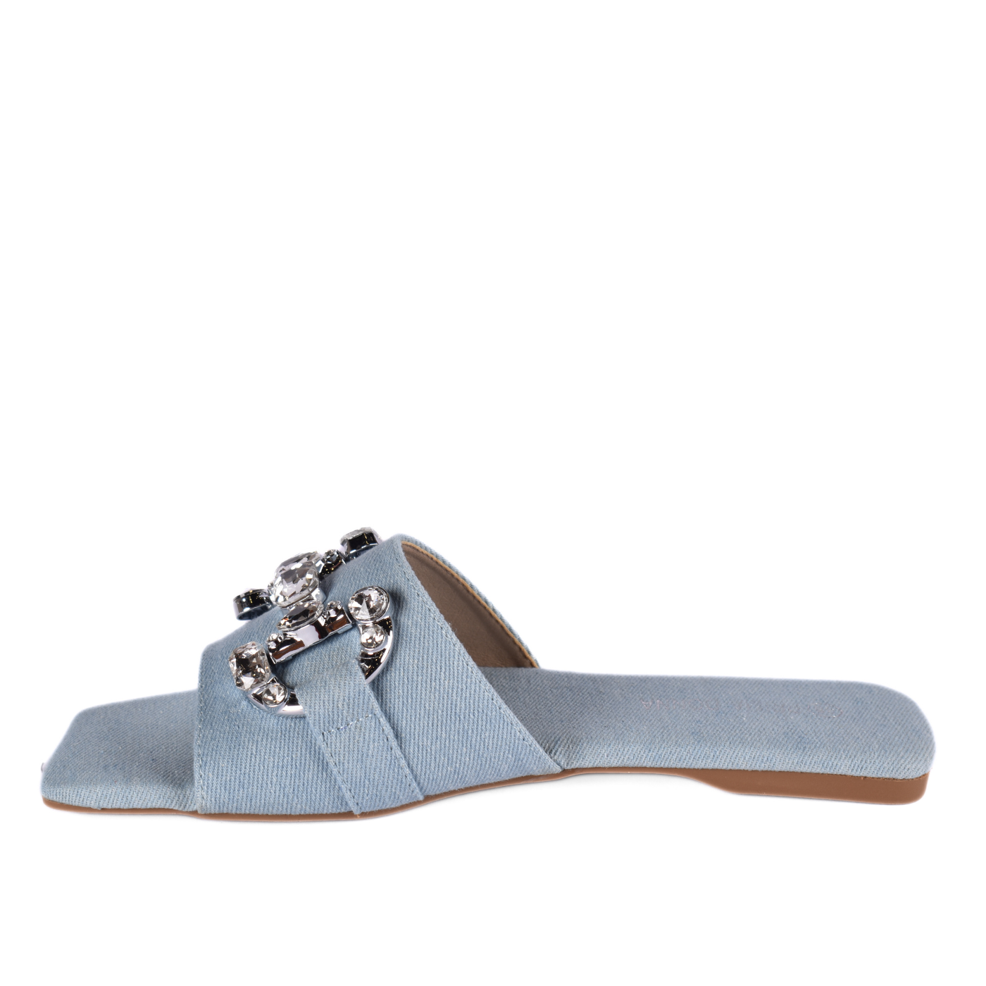 Embellished Brown Slide Slipper Melouk